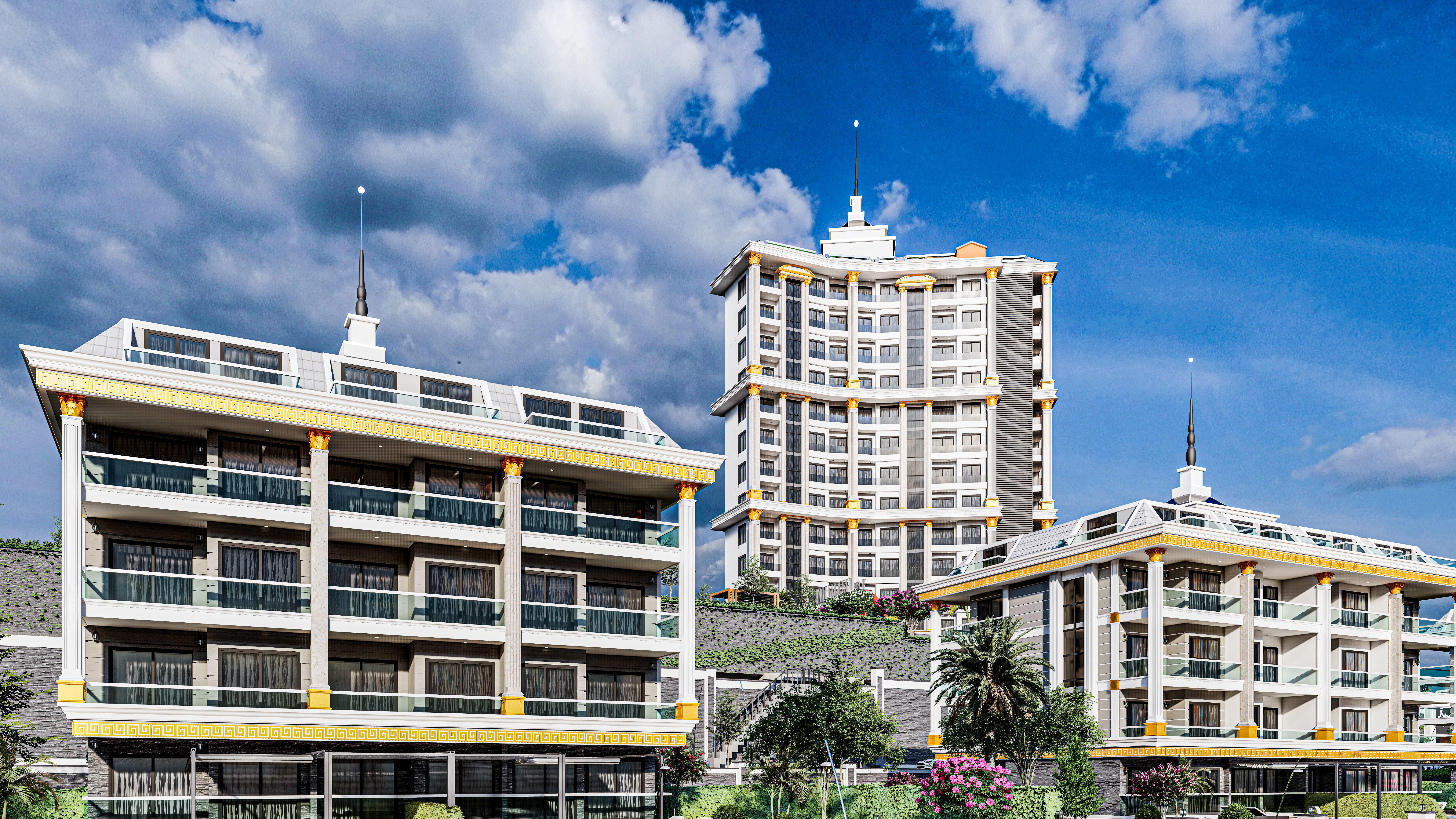 Luksusowy kompleks mieszkaniowy w Mahmutlar - 1+1 - 2+1 - 3+1 - 4+1 + Garden Duplex Luksusowy kompleks mieszkaniowy w Mahmutlar - 1+1 - 2+1 - 3+1 - 4+1 + Garden Duplex